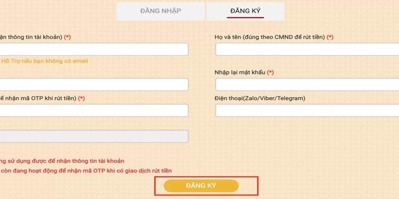 Kiểm tra thông tin trước khi hoàn tất đăng ký