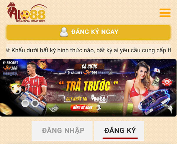 Cách đăng ký tài khoản SV388